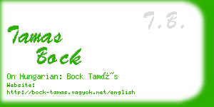 tamas bock business card